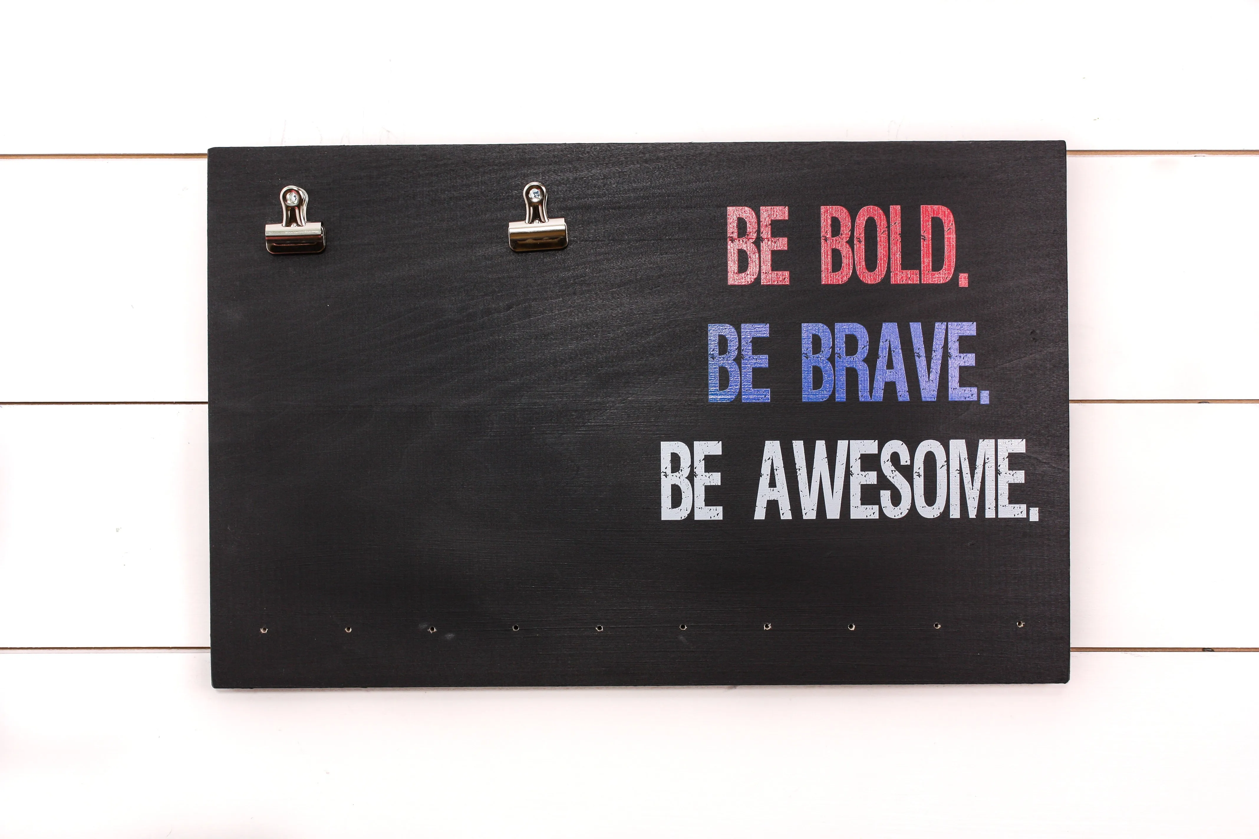 Medal Holder - Be Bold. Be Brave. Be awesome. - Running Medal Holder, Medal Display, Triathlon, Bib Holder