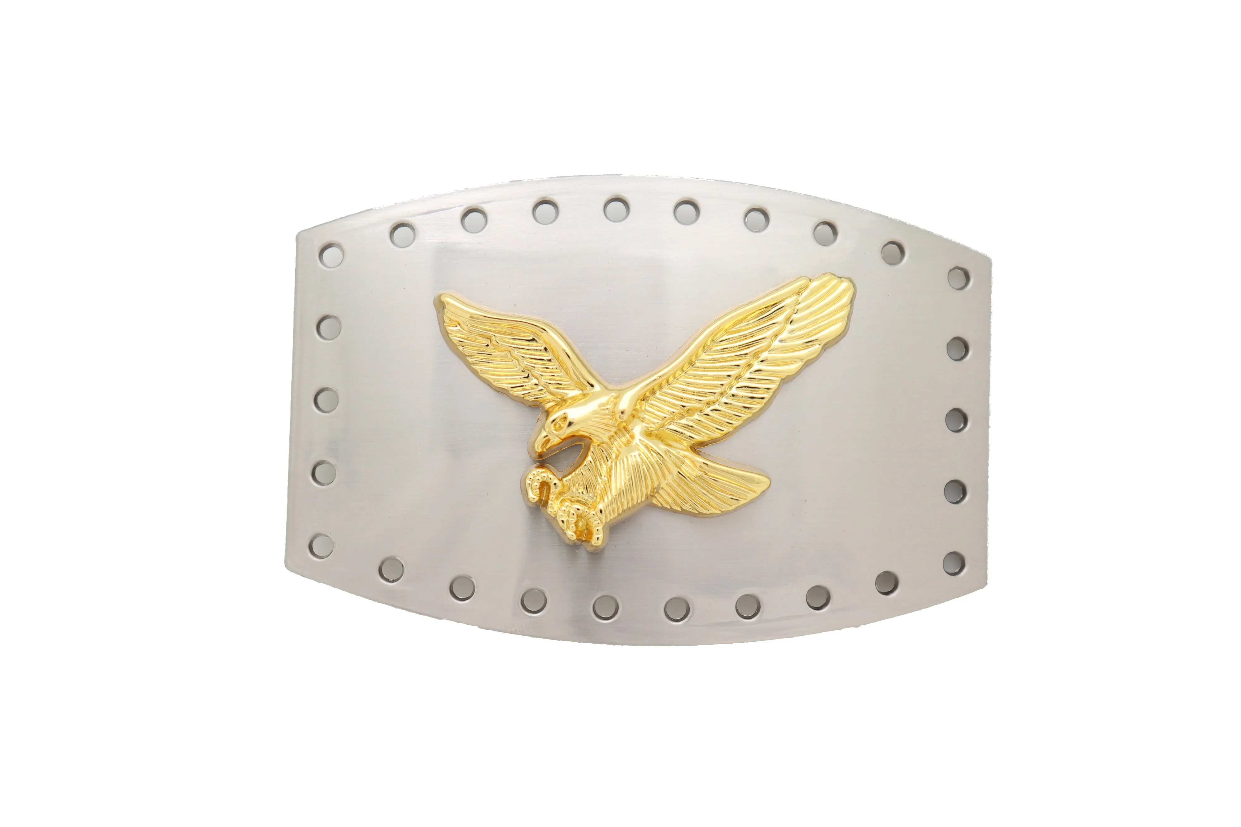 Men Western Silver Metal Belt Buckle Big Square Gold American Eagle Flying Bird