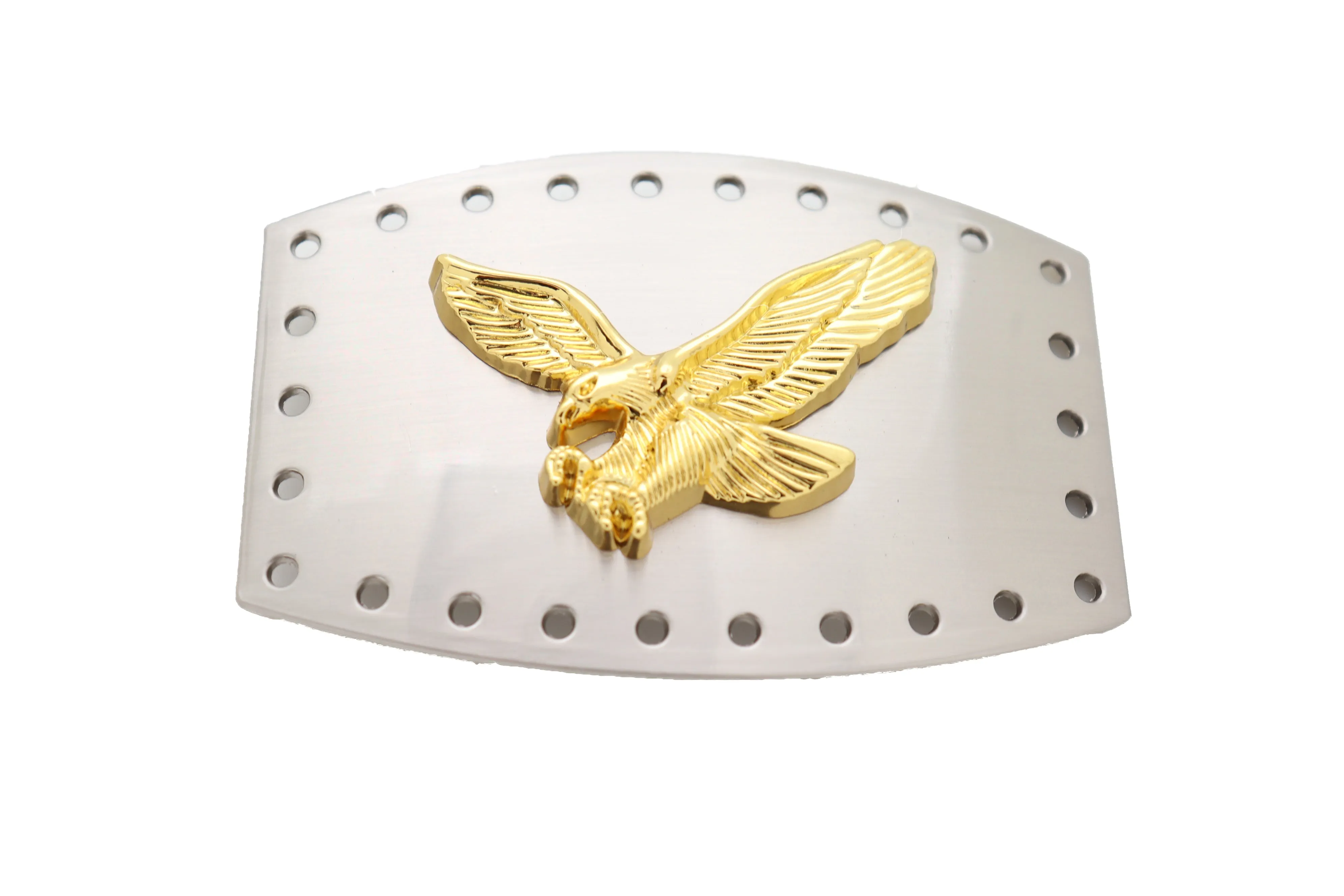 Men Western Silver Metal Belt Buckle Big Square Gold American Eagle Flying Bird