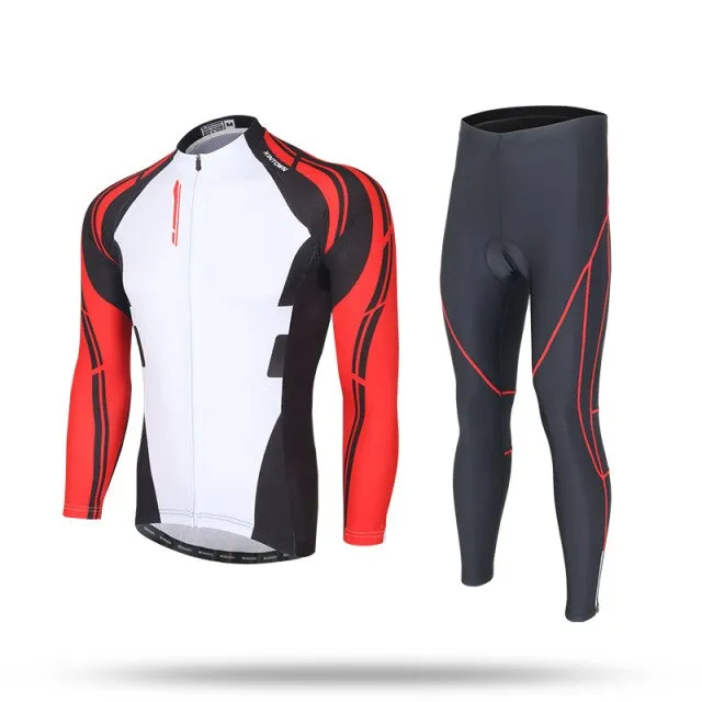 Men's Cycling Jersey  Long Sleeve Breathable Jersey Suit Outdoor MTB Bike Set Quick Dry ProTeam Ropa Maillot Ciclismo