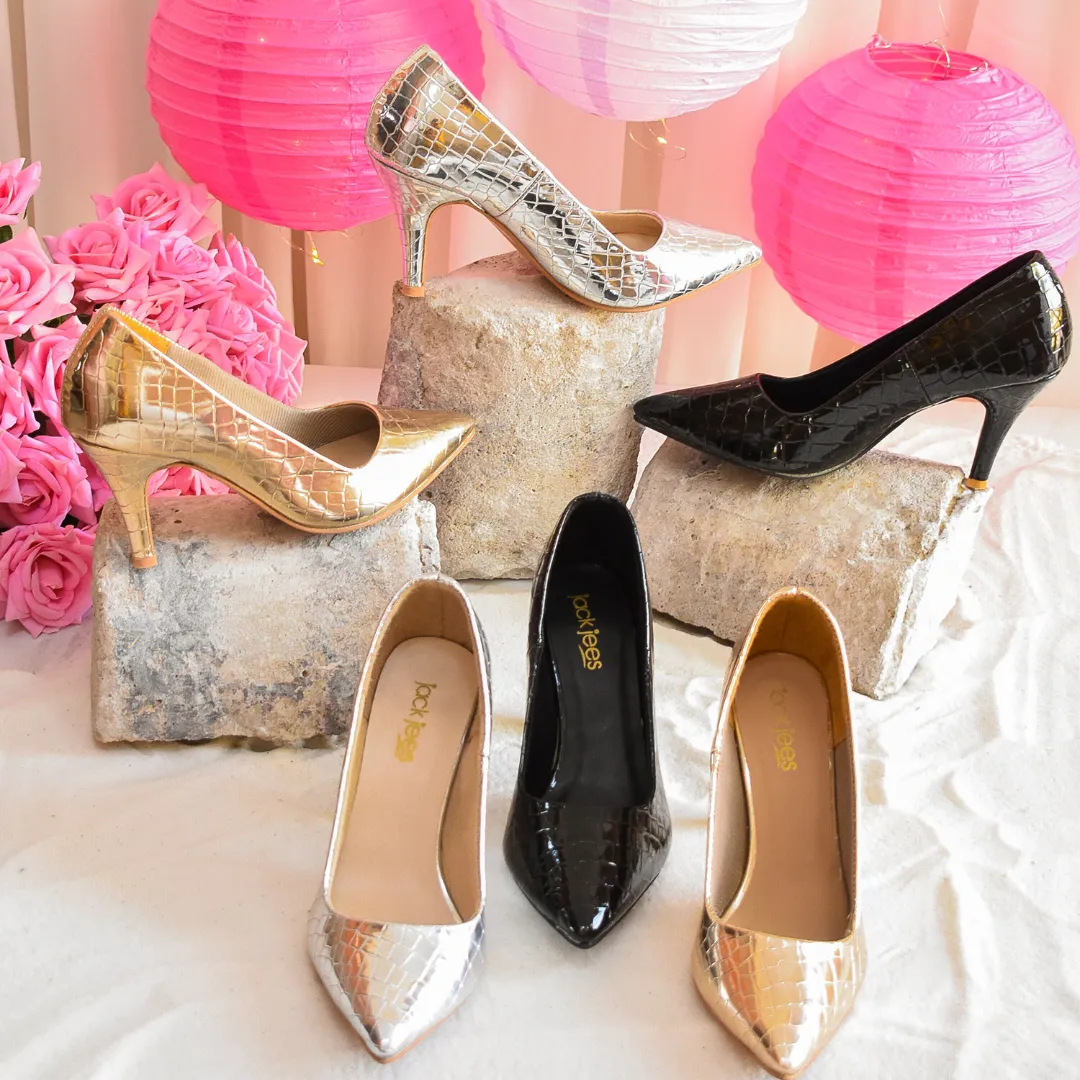 Metallic Muse Heels Silver