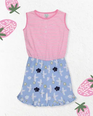 Multicoloured Betty Bird Print Playsuit