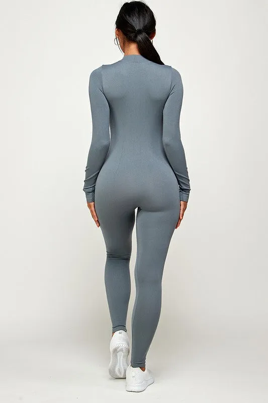 Naked Wardrobe Seamless Jumpsuit - Blue