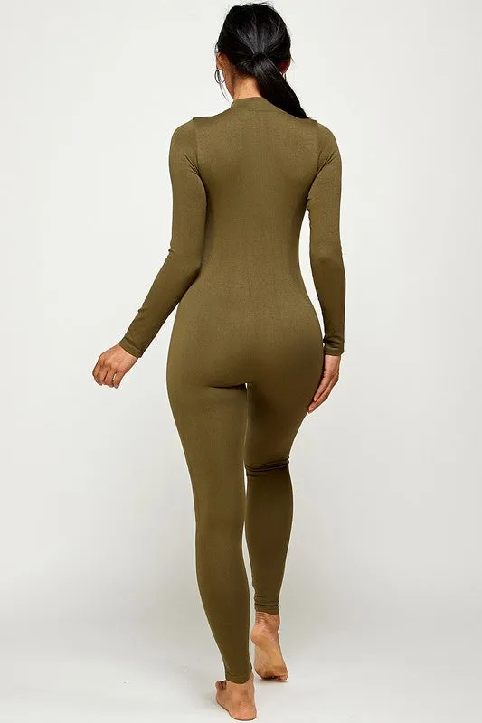 Naked Wardrobe Seamless Jumpsuit - Olive