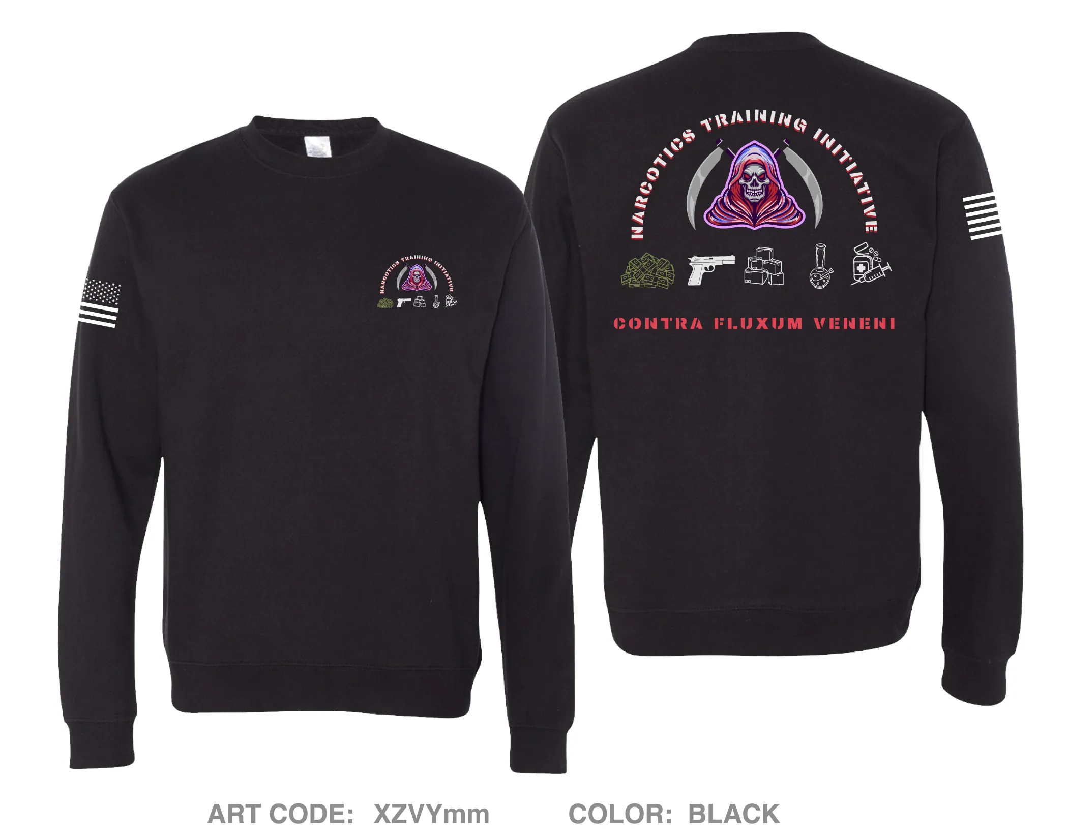 Narcotics Training Initiative Comfort Unisex Crewneck Sweatshirt - XZVYmm