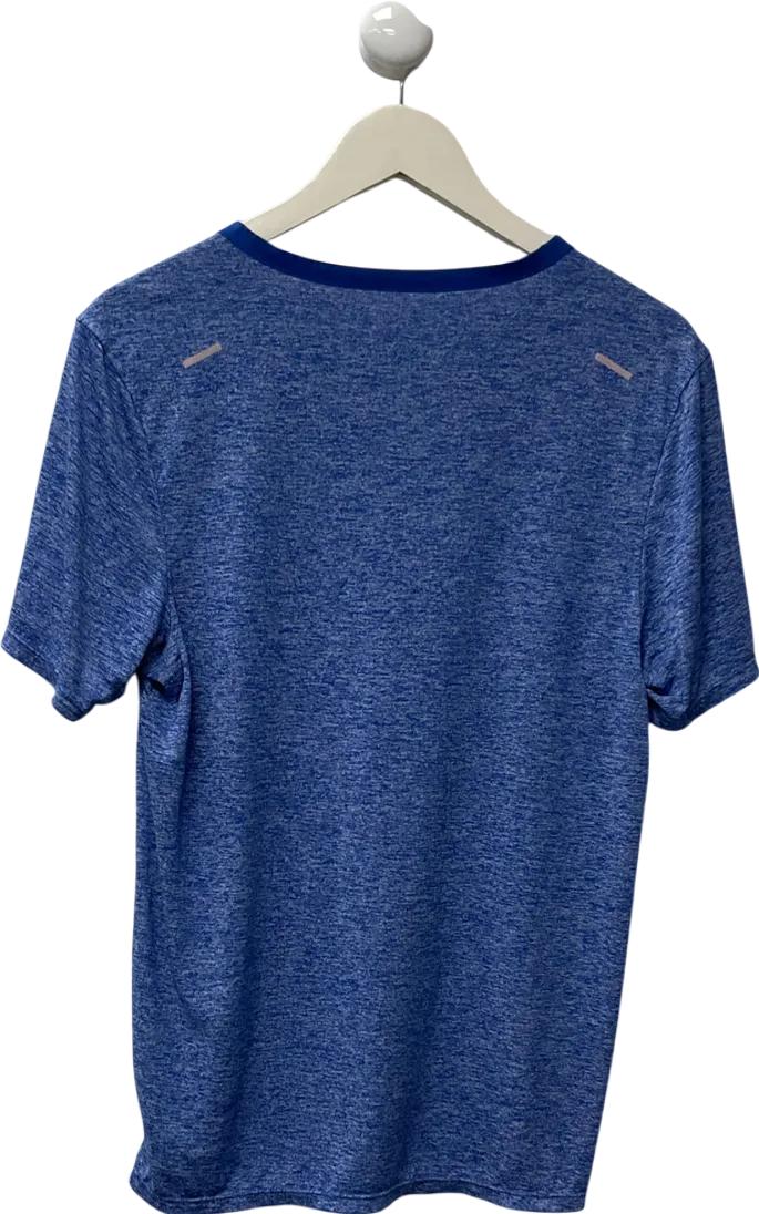 Nike Blunder Blue Breathable Running Recycled Polyester Short Sleeve Shirts UK S