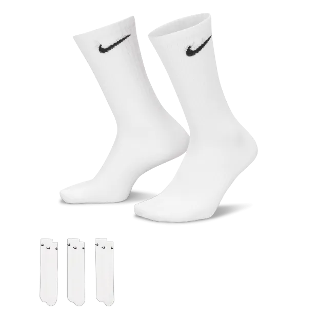 NIKE EVERYDAY LIGHTWEIGHT Crew Training Socks (3 Pairs)