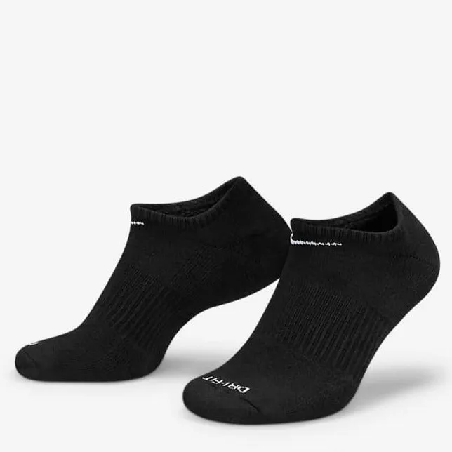 Nike Everyday Plus Cushioned Low-Cut Socks 3 Pack (Black)