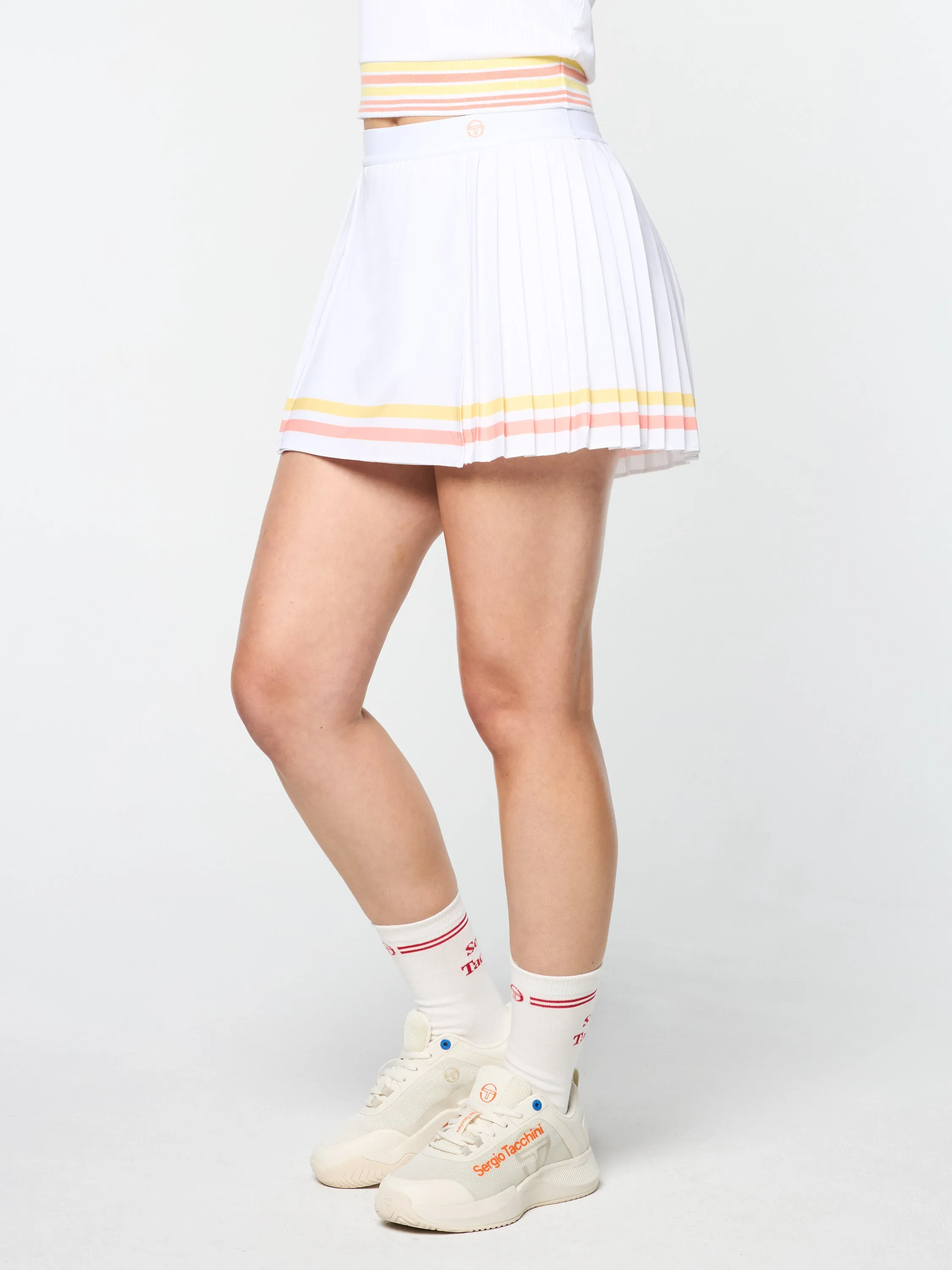 Noale Tennis Wrap Skirt- Brilliant White