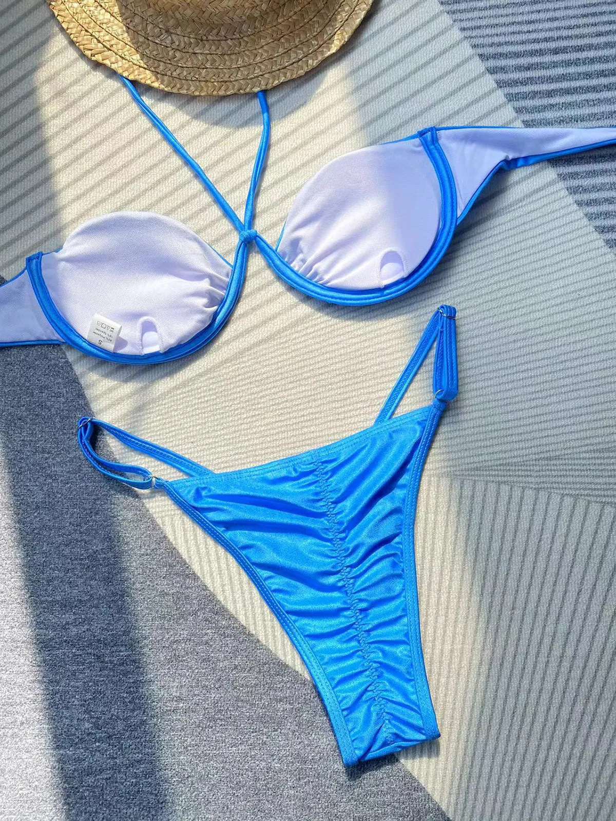 One-piece Steel Bracket European And American Bikini Sexy Split Women's Swimsuit trendy