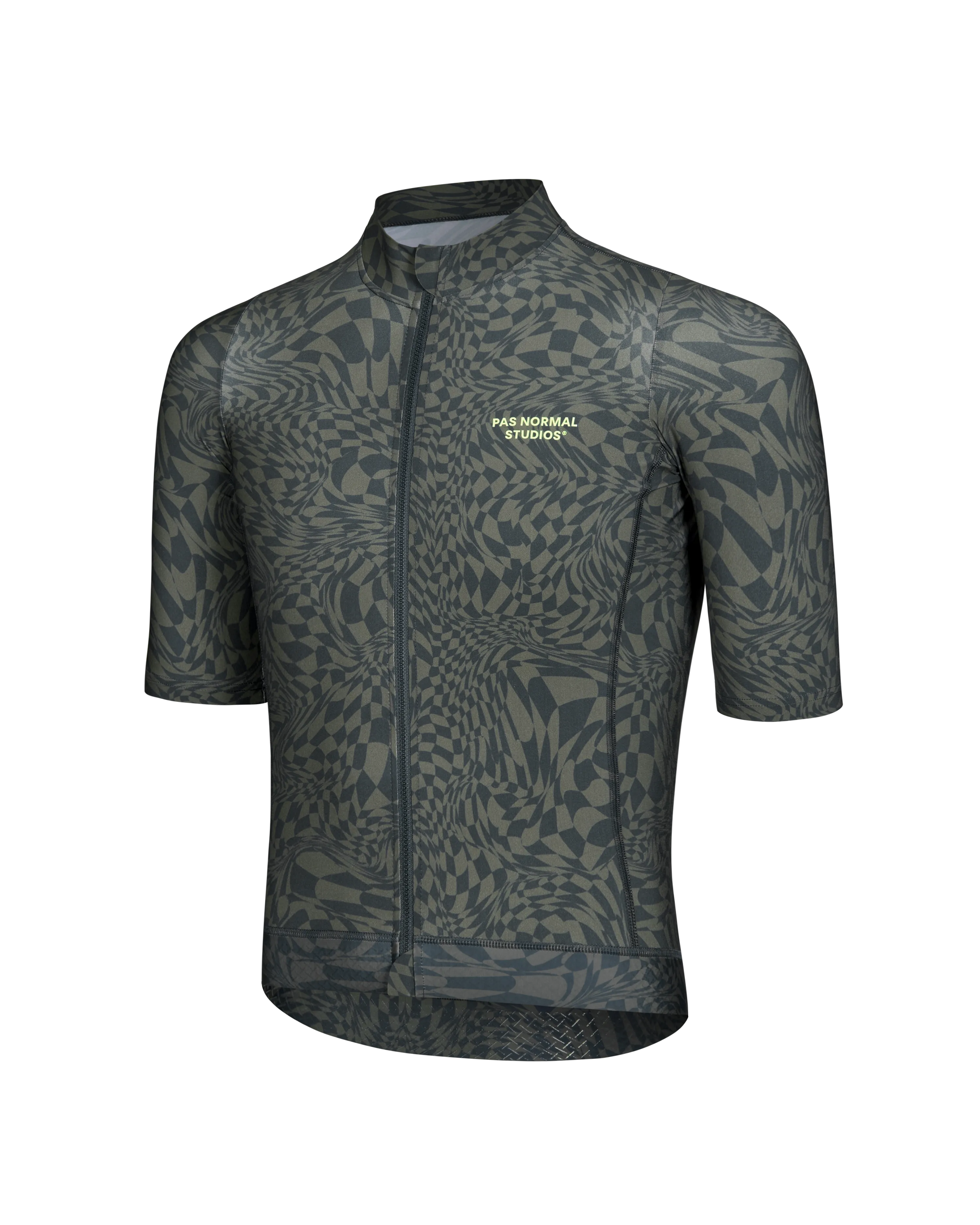 Pas Normal Studios - Essential Jersey - Check Olive Green