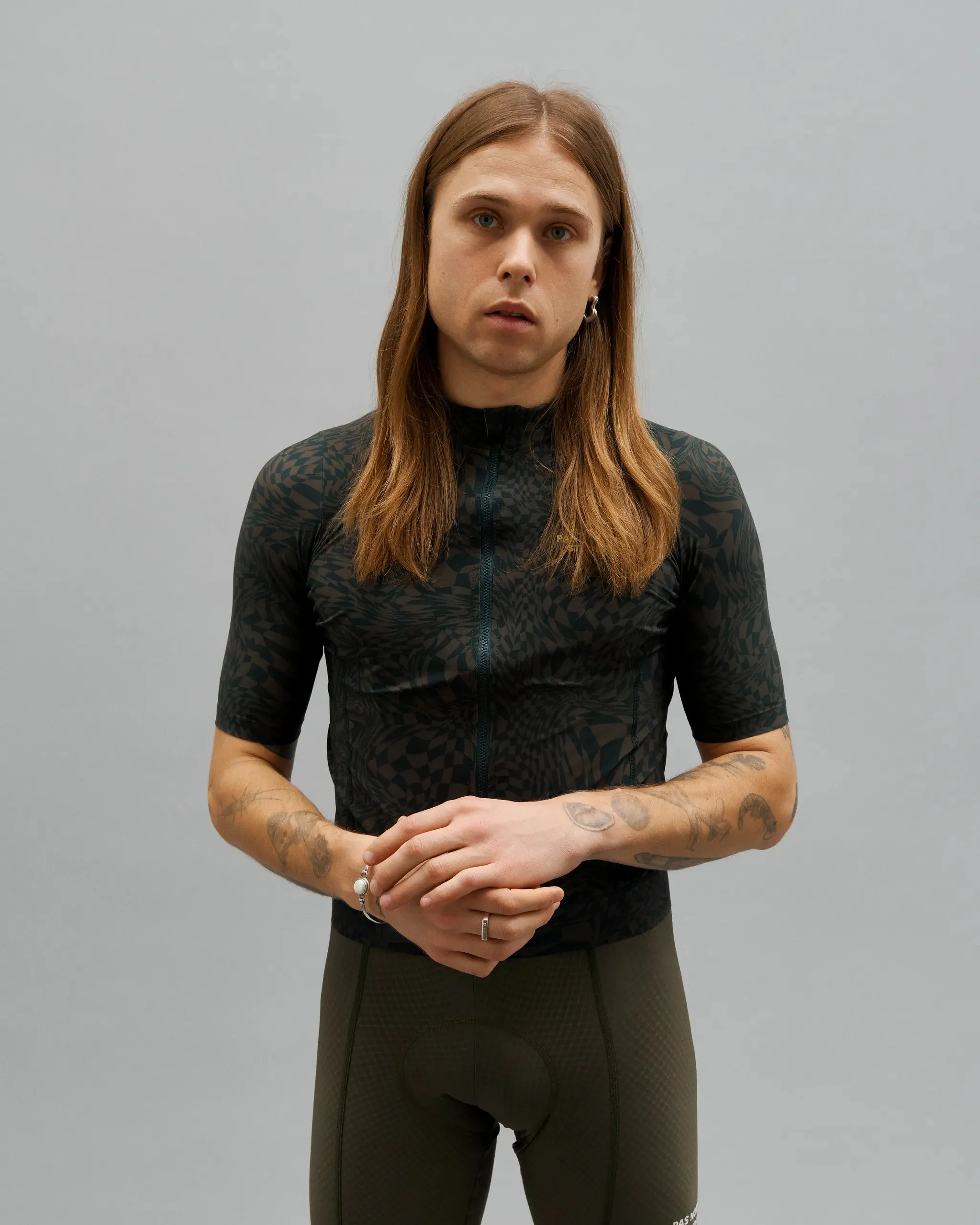 Pas Normal Studios - Essential Jersey - Check Olive Green