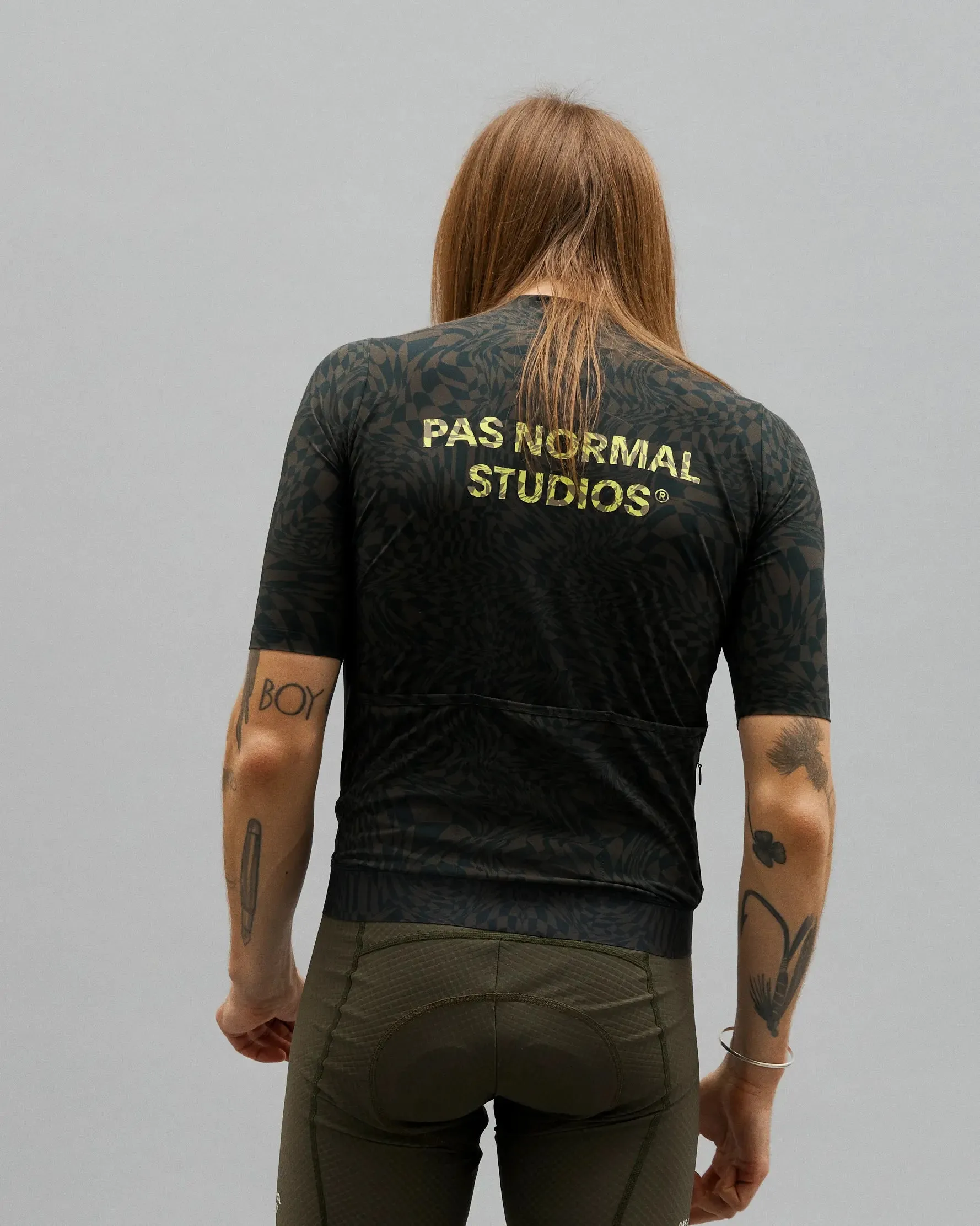 Pas Normal Studios - Essential Jersey - Check Olive Green