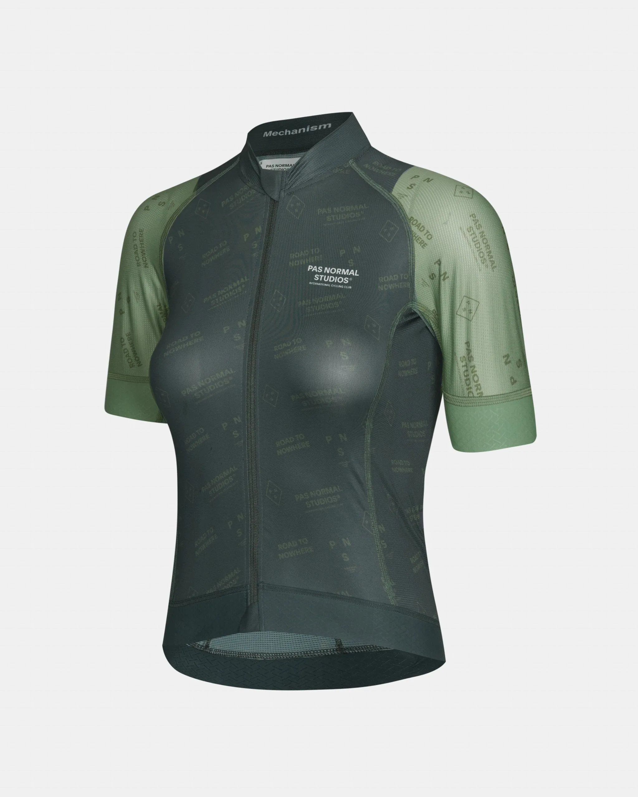 Pas Normal Studios Women's Mechanism Late Drop Jersey - Dark Moss Contrast