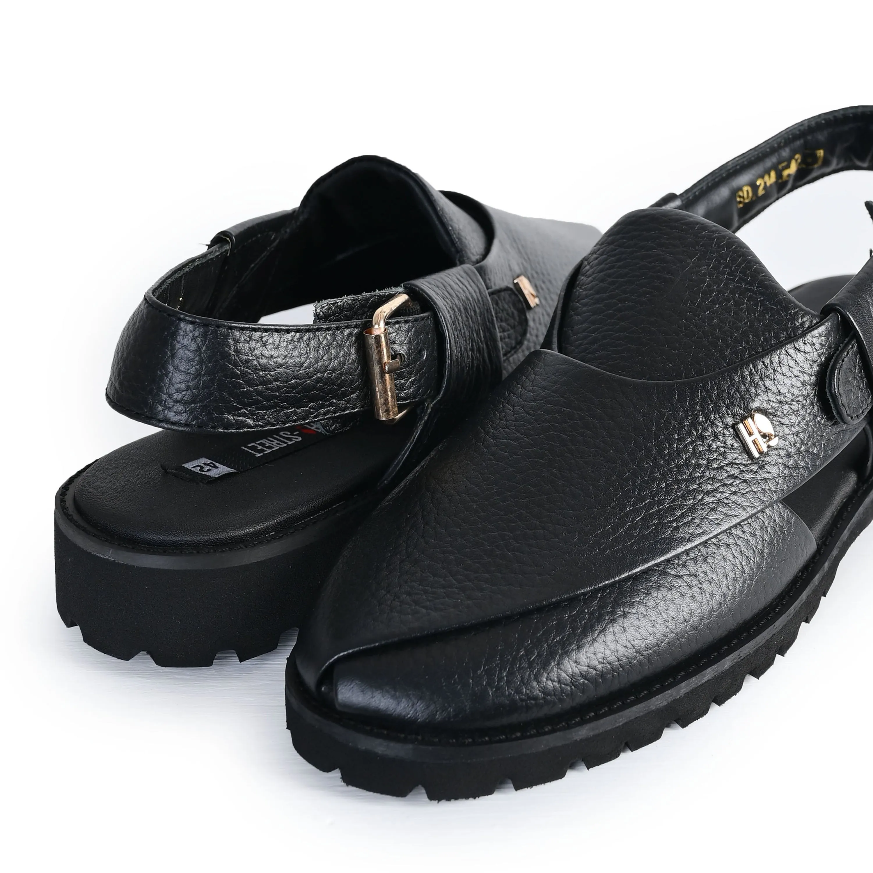 PEBBLE LEATHER COMFORT SANDAL