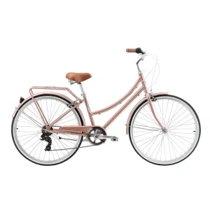 Pedal Uptown DLX 7-Speed Cruiser Bike Rose Gold