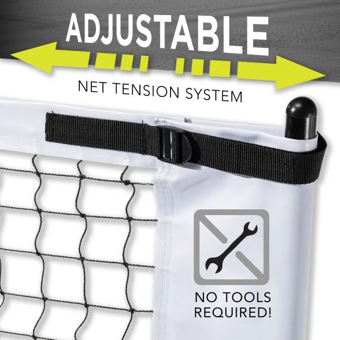 Pickleball Full Court Official Tournament Net - With Wheels