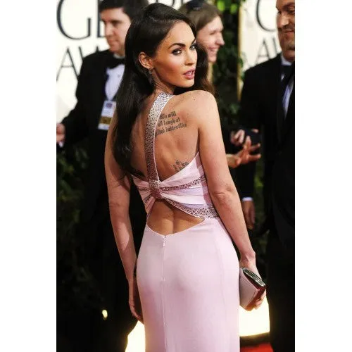 Pink Pearl Megan Fox One Shoulder Beaded Dress Sequins Prom Red Carpet Evening Dress Golden Globe Awards