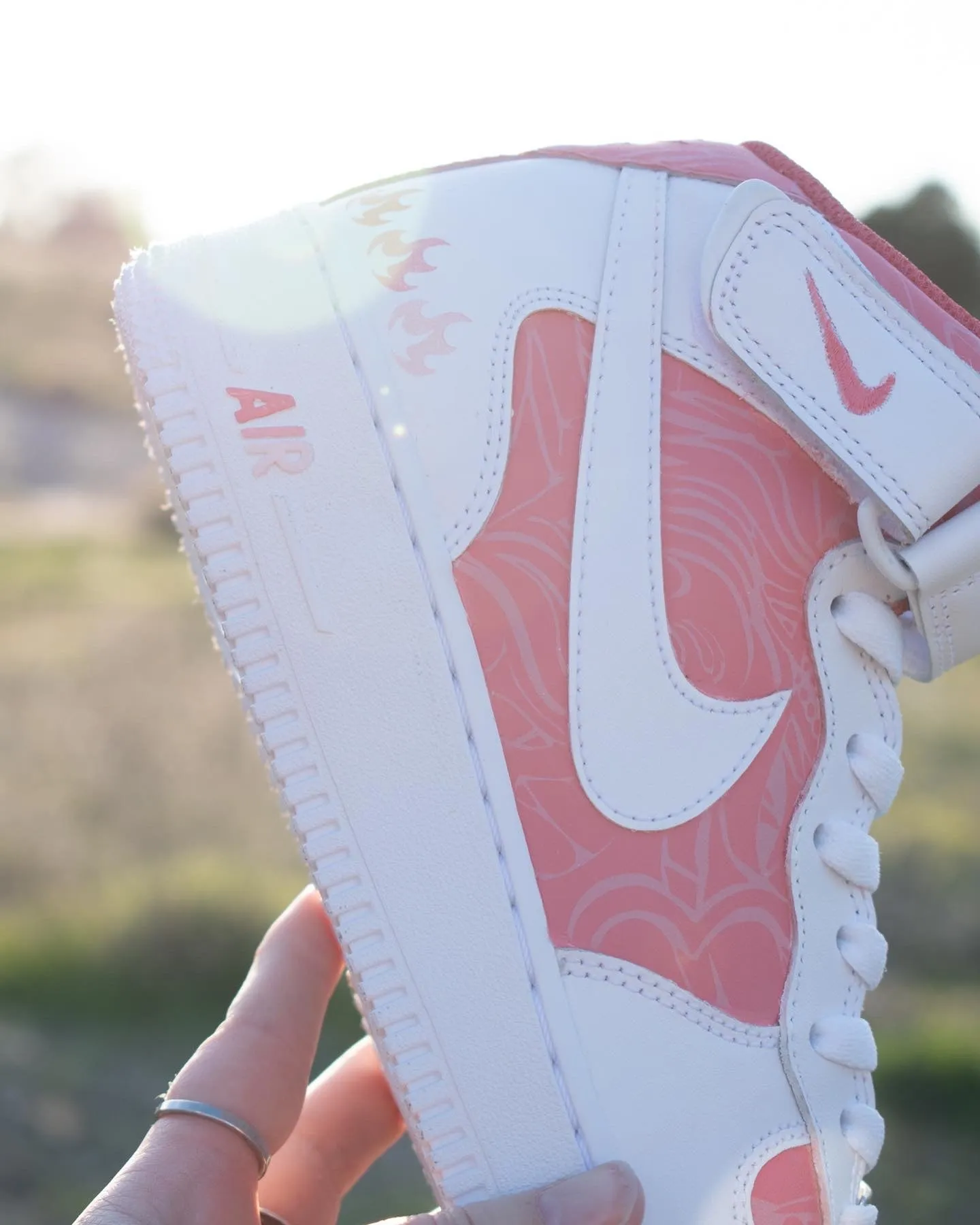 PINK ZENTANGLE AirForce 1 mid