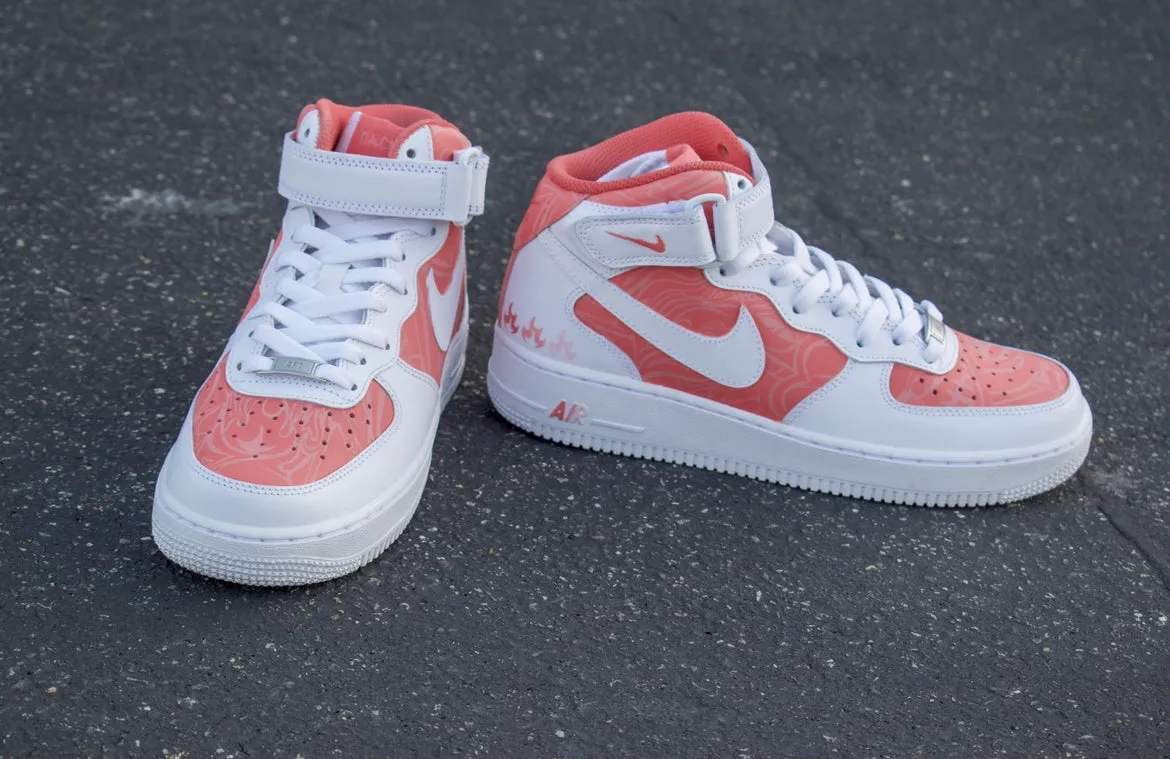 PINK ZENTANGLE AirForce 1 mid