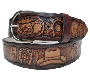 "Boots and Shoes" Leather Belt "Quick Ship"