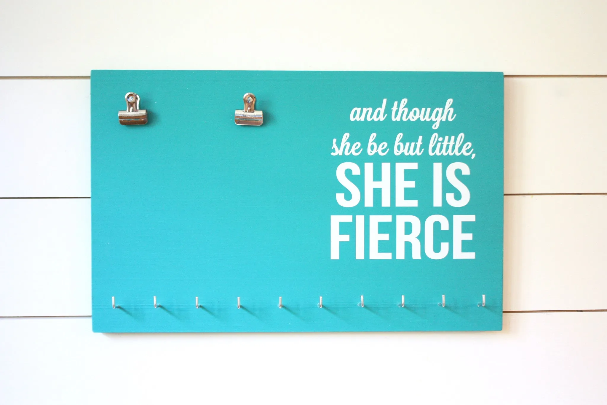 Race Bib & Medal Holder - And though she be but little, she is fierce