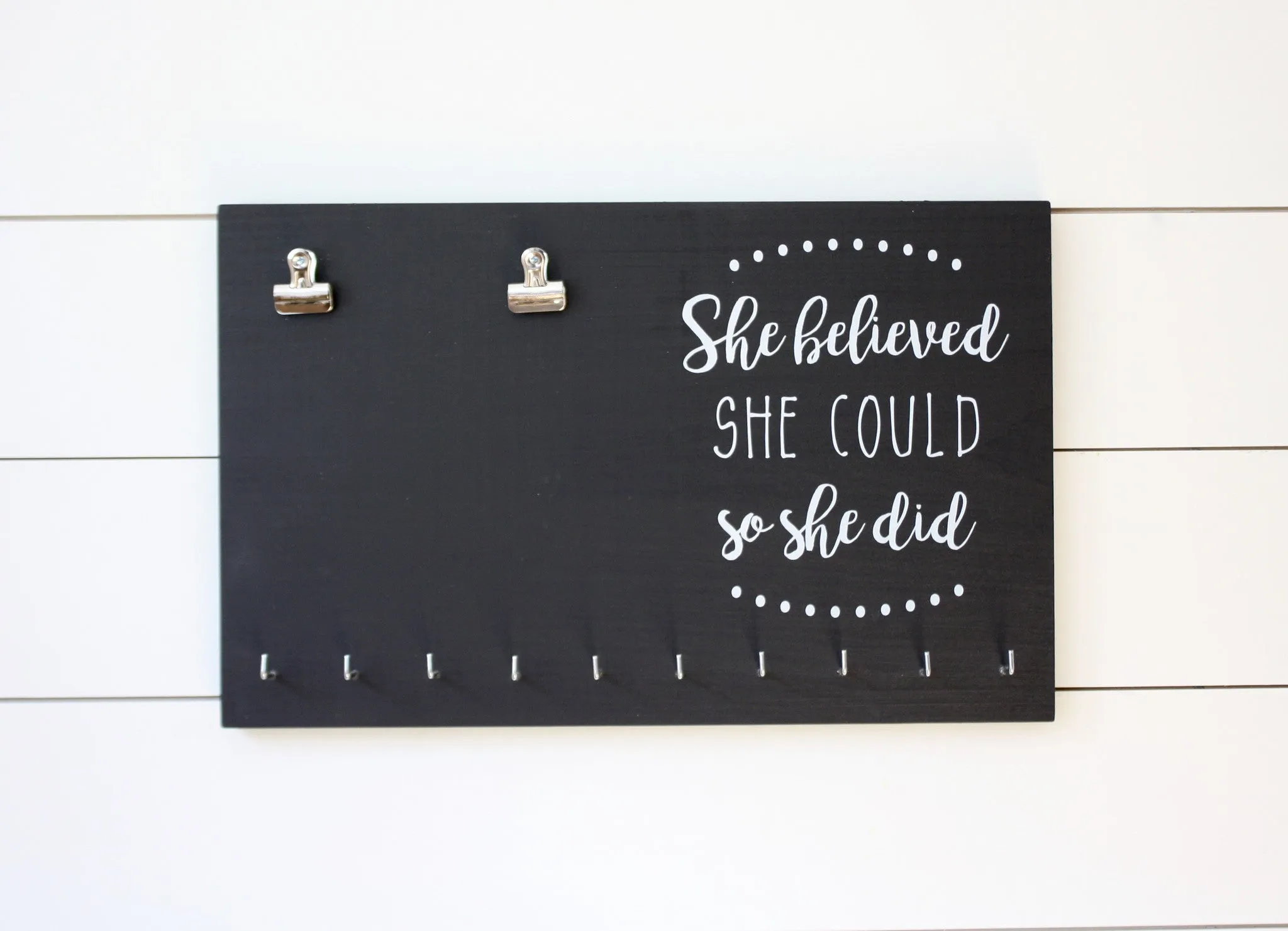 Race Bib & Medal Holder - She Believed She Could So She Did