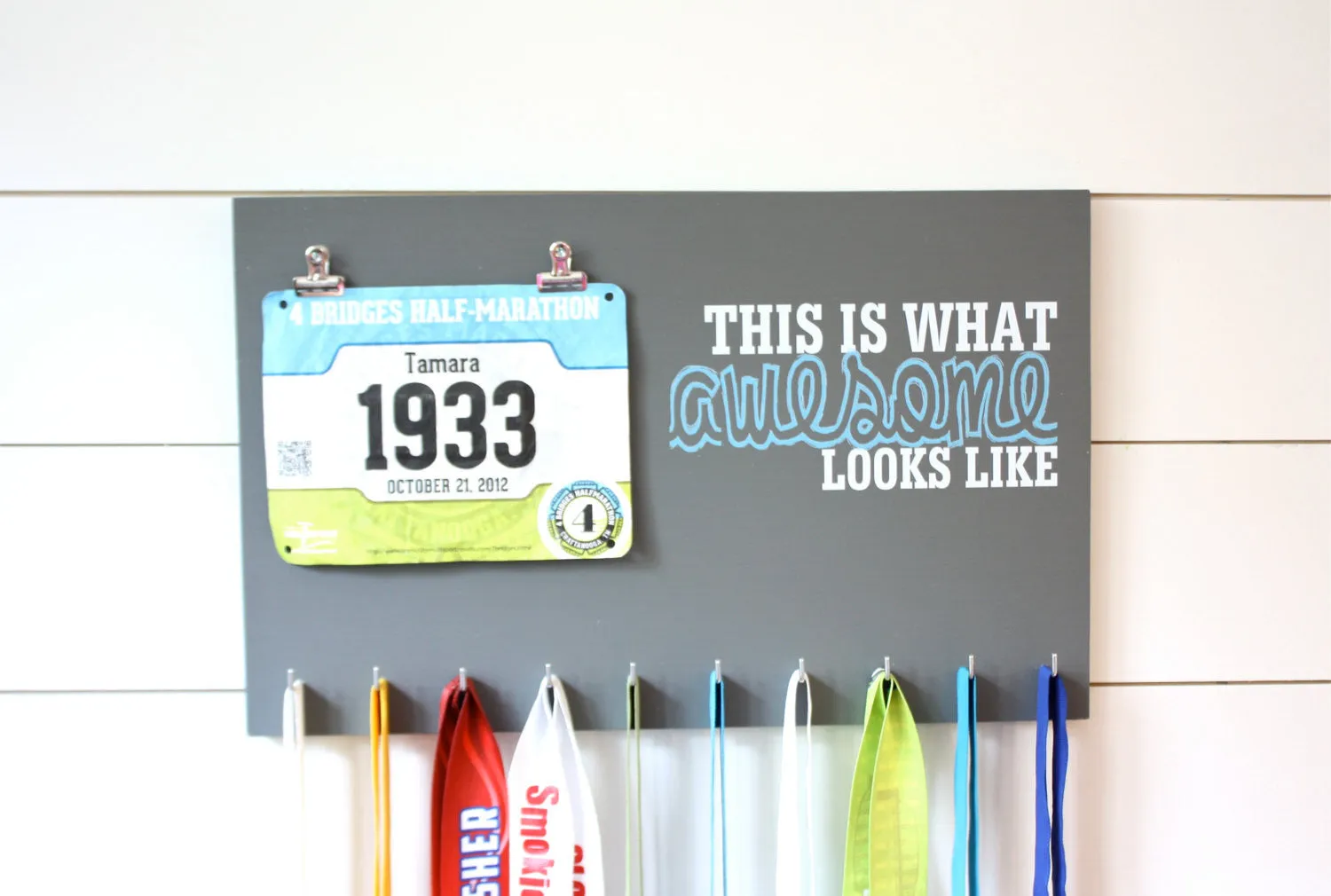 Race Bib & Medal Holder - This is What Awesome Looks Like