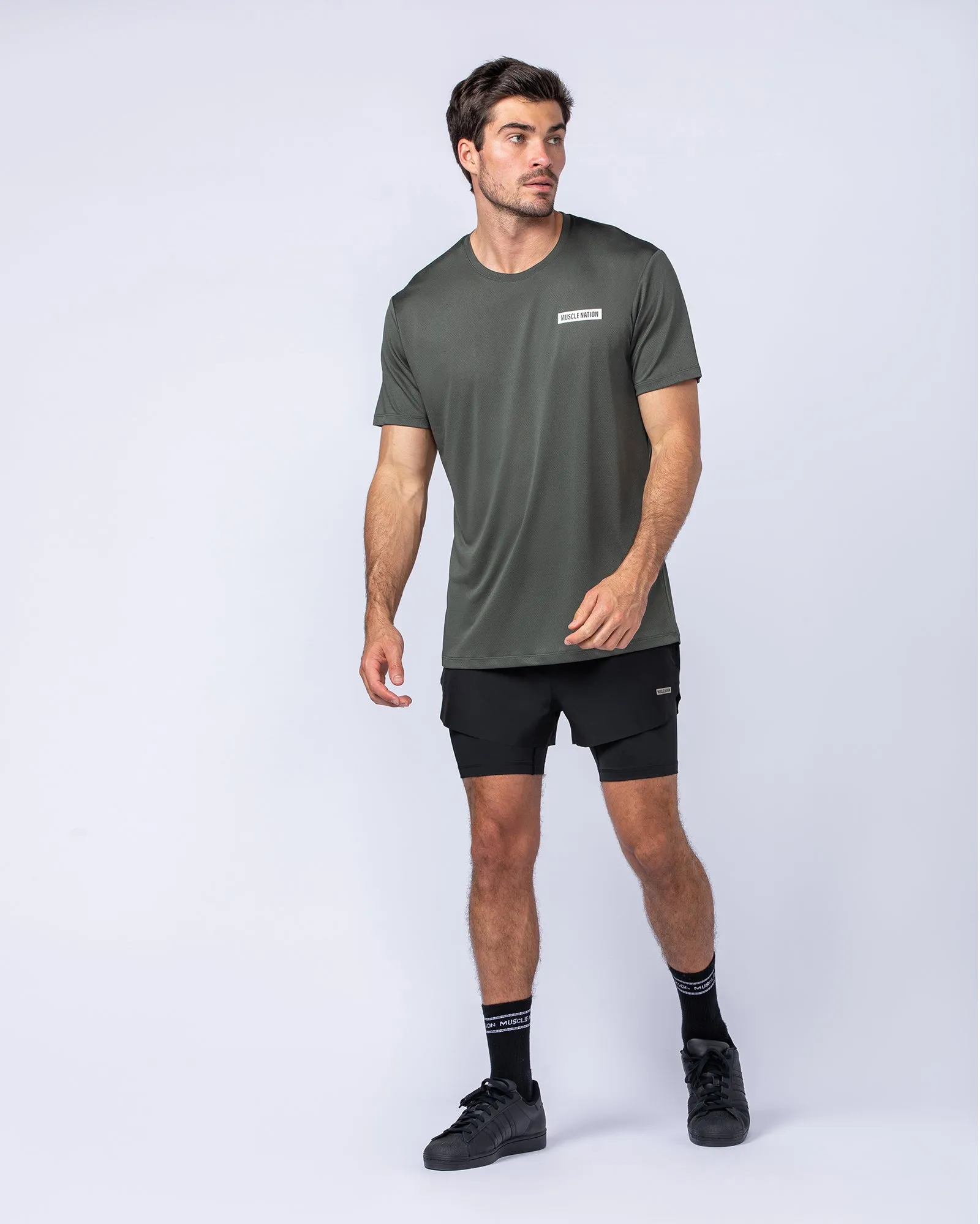 Relaxed Active Tee - Dark Khaki