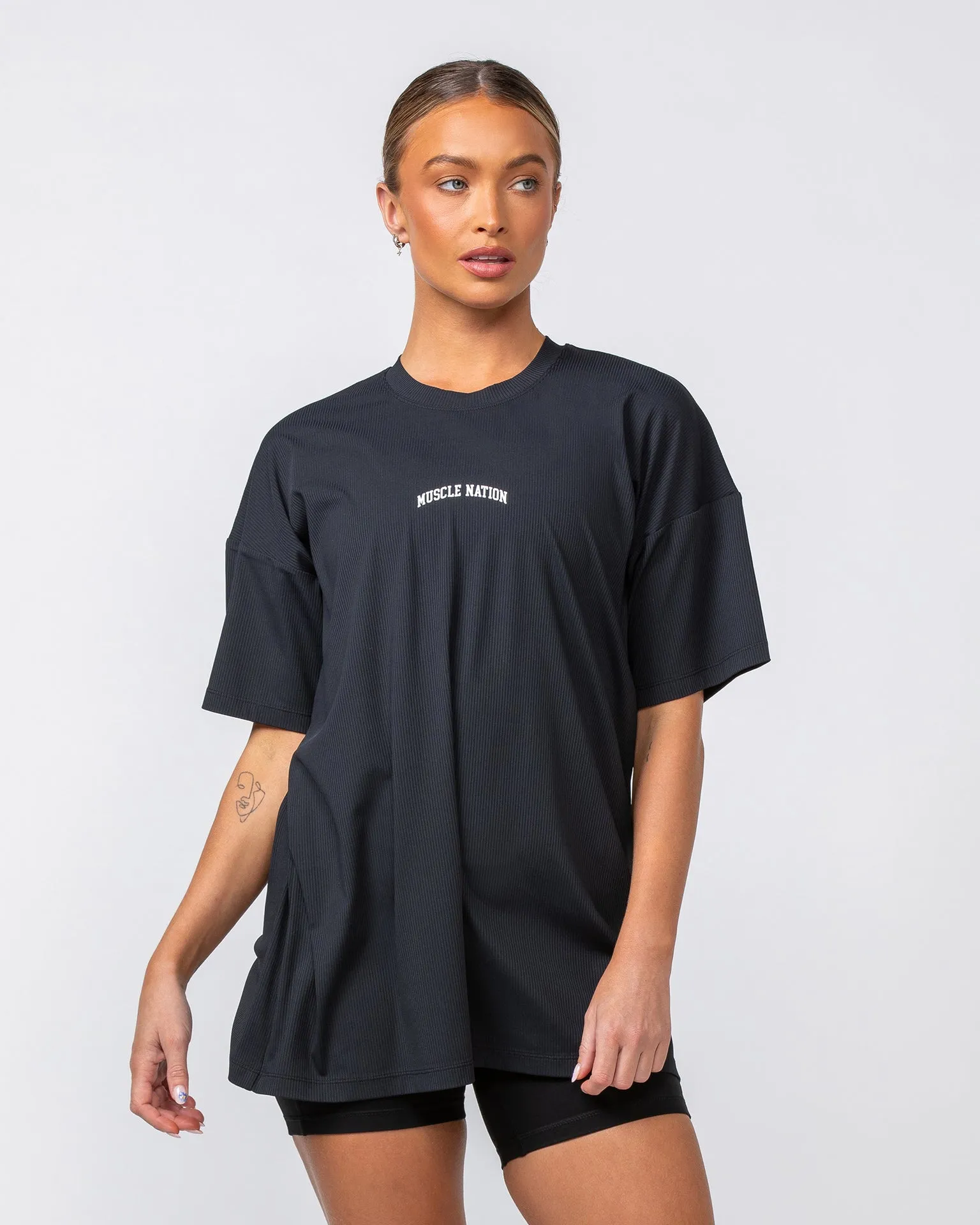 Relaxed Rib Training Tee - Black