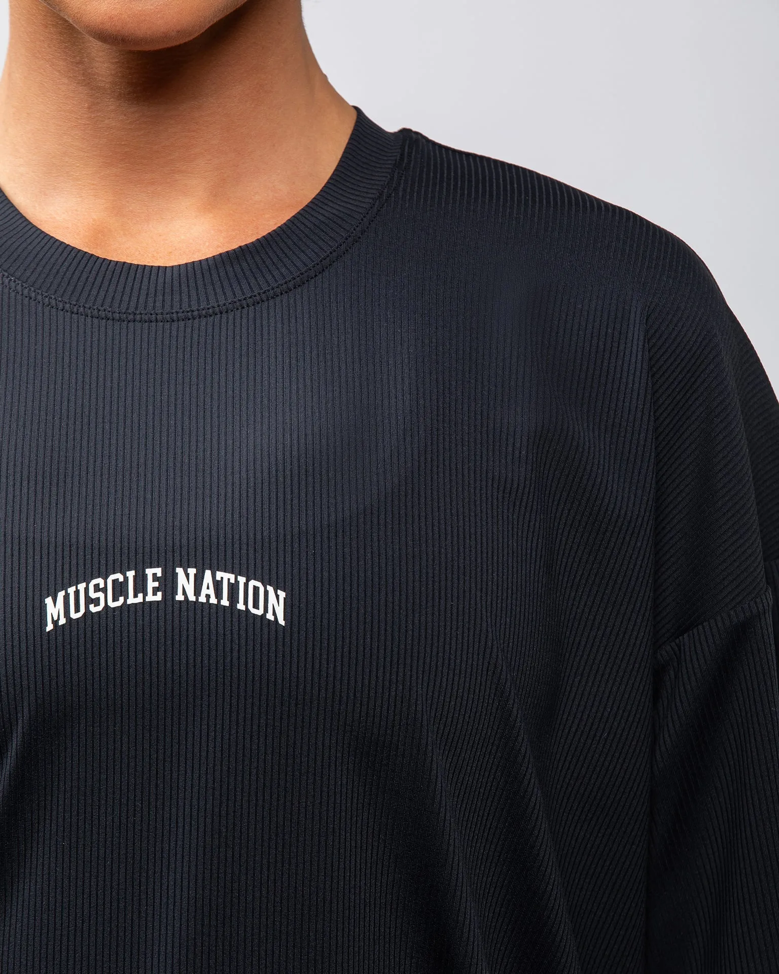 Relaxed Rib Training Tee - Black
