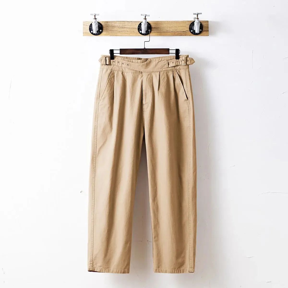 Retro Military Gurkha Pants - Improved Tooling Trousers with High Waist, Straight Loose Wide Leg Design