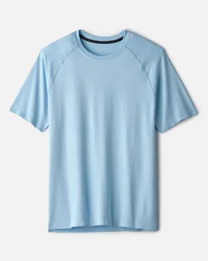 RHONE REIGN SHORT SLEEVE VAPOR TRAINING TOP - SKY BLUE