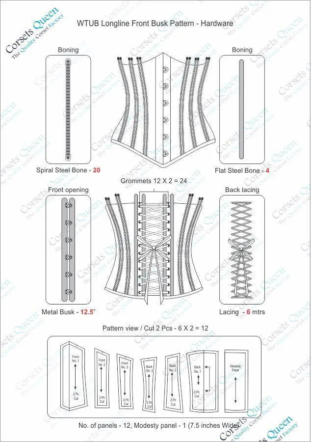 Romola Longline Waist Training Corset