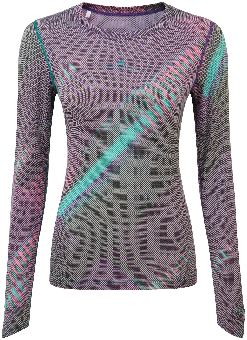 Ronhill Tech Golden Hour Long Sleeve Womens Running Top - Purple