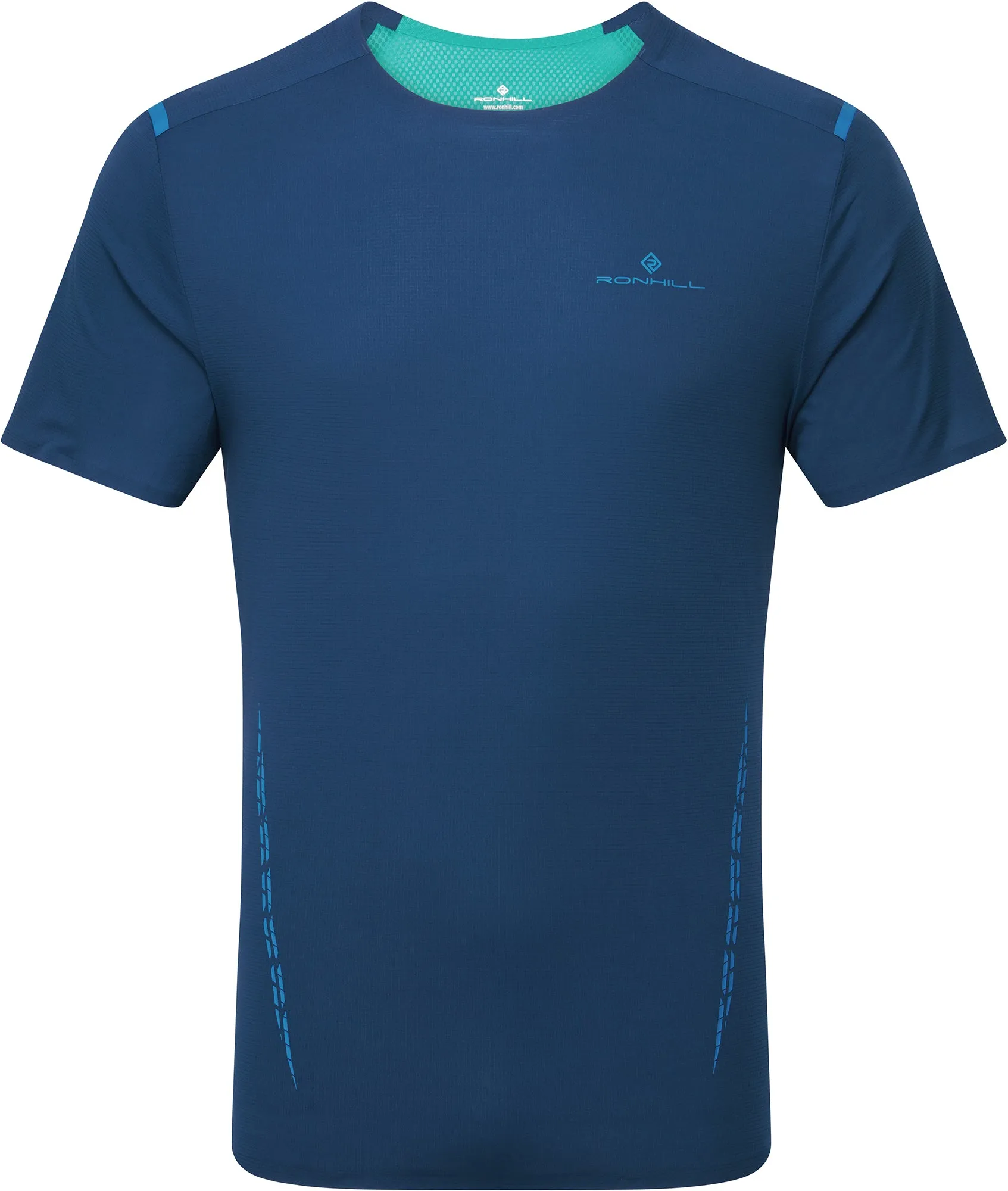 Ronhill Tech Race Short Sleeve Mens Running Top - Blue