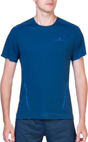 Ronhill Tech Race Short Sleeve Mens Running Top - Blue