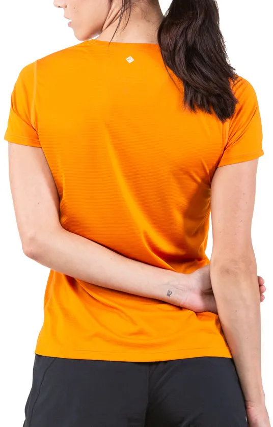 Ronhill Tech Short Sleeve Womens Running Top - Orange
