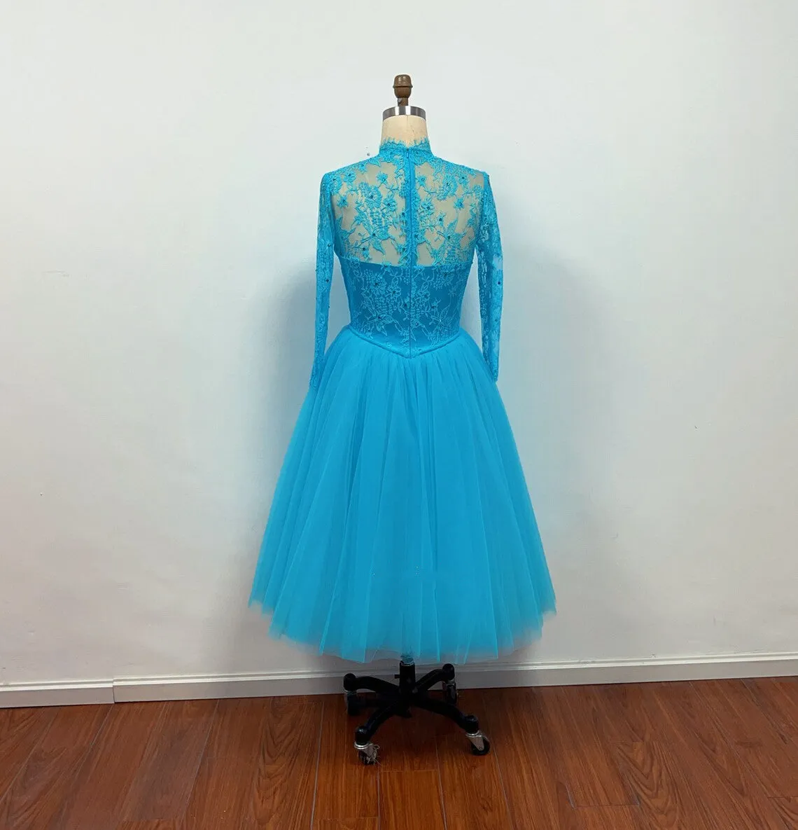 Rosemary Clooney and Vera Ellen Sisters Blue Lace Dress from White Christmas