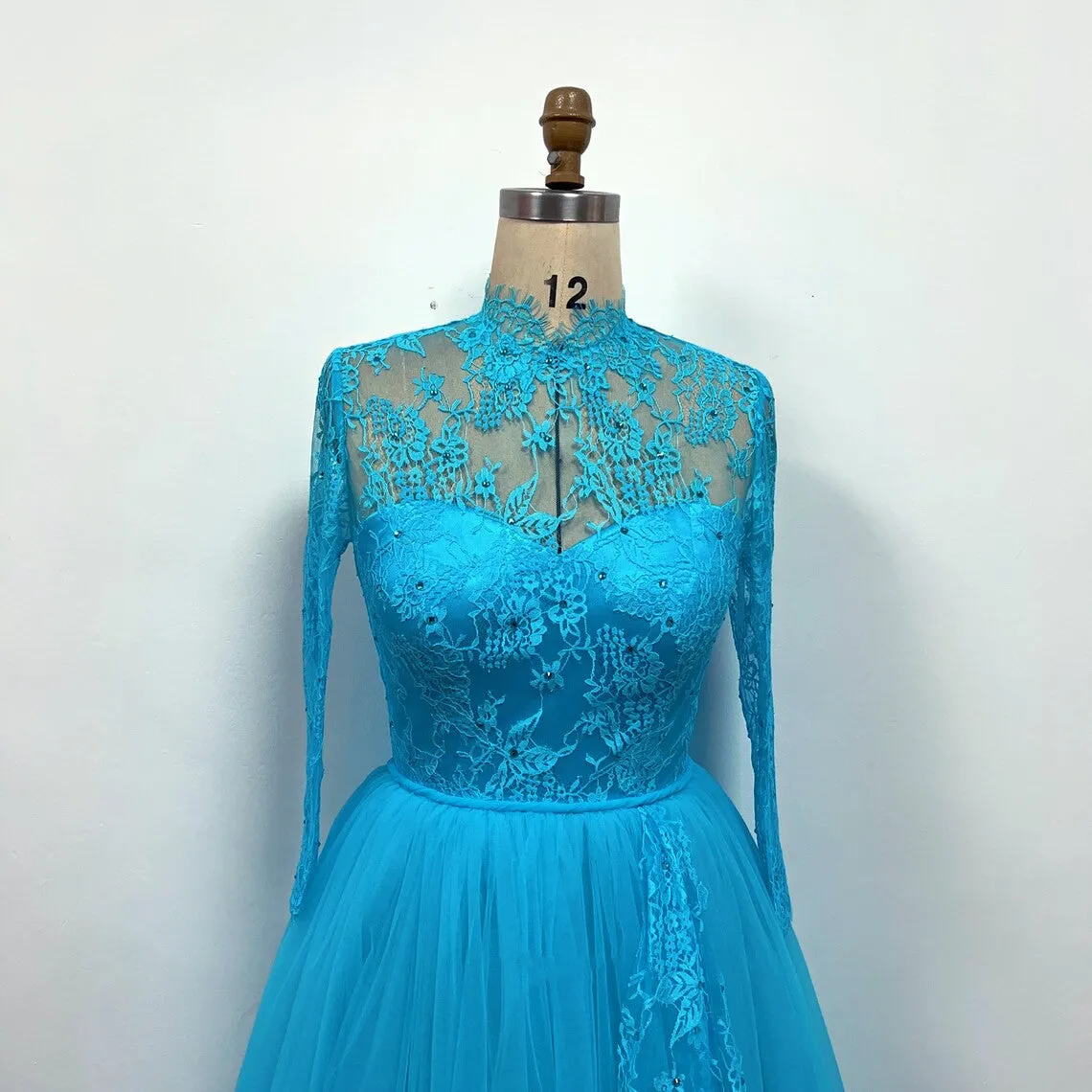 Rosemary Clooney and Vera Ellen Sisters Blue Lace Dress from White Christmas