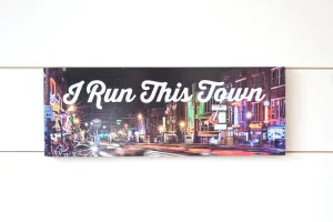 Running Medal Holder - I Run This Town Nashville, TN (Broadway) - Medium (Full Color)