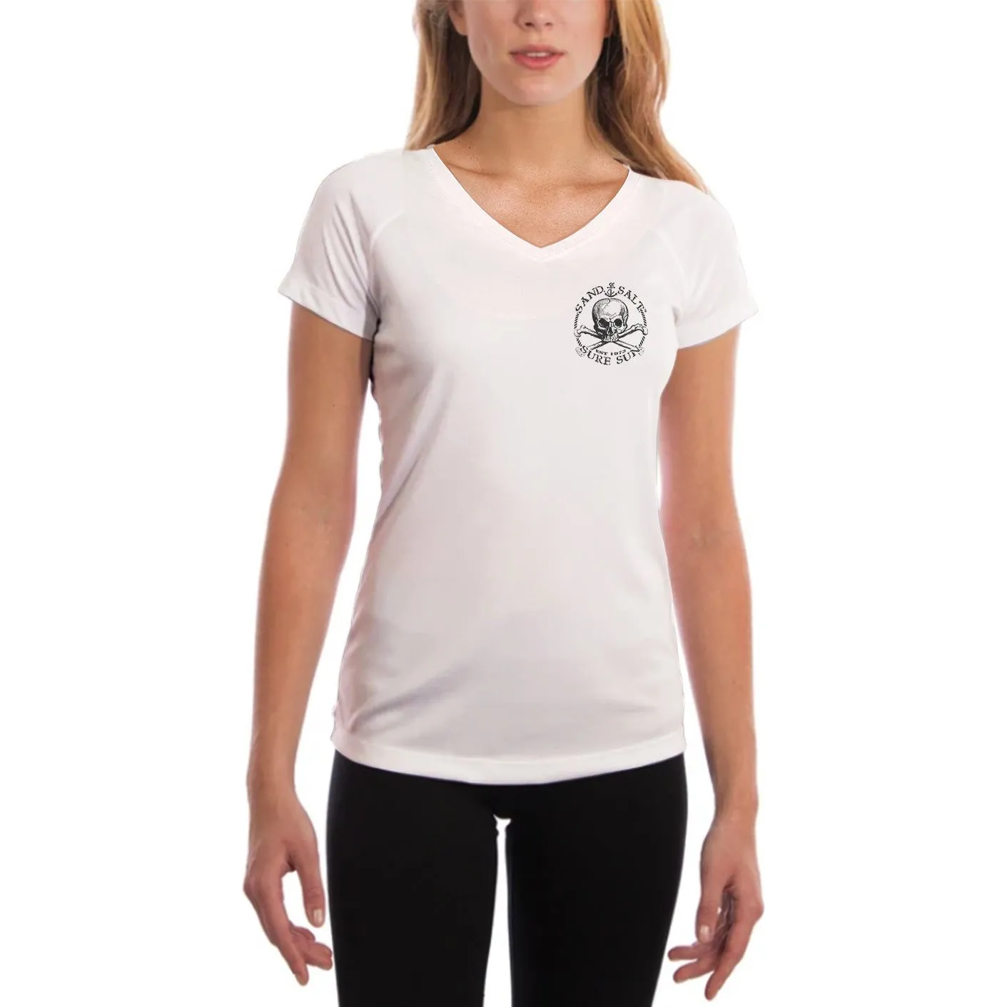 SAND.SALT.SURF.SUN. Surf Bus Women's UPF 50  UV Sun Protection Performance Short Sleeve T-Shirt