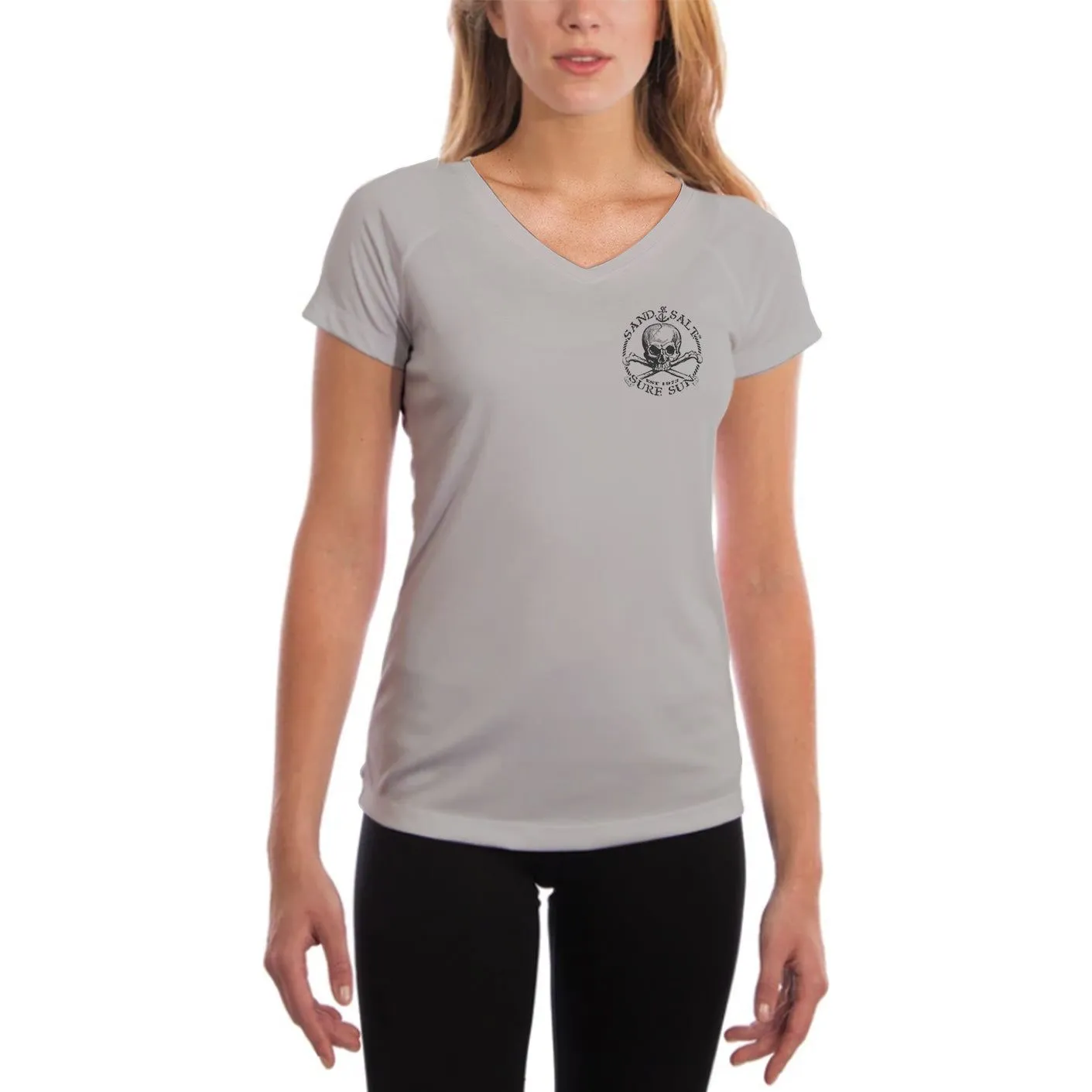 SAND.SALT.SURF.SUN. Surf Bus Women's UPF 50  UV Sun Protection Performance Short Sleeve T-Shirt