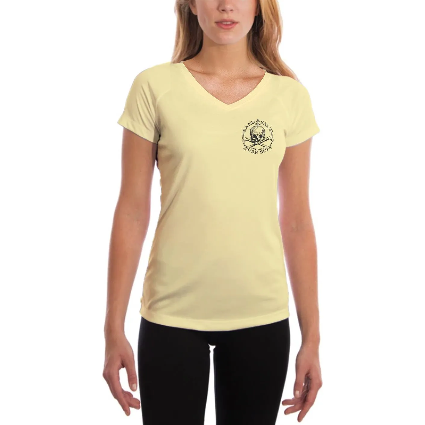 SAND.SALT.SURF.SUN. Surf Bus Women's UPF 50  UV Sun Protection Performance Short Sleeve T-Shirt