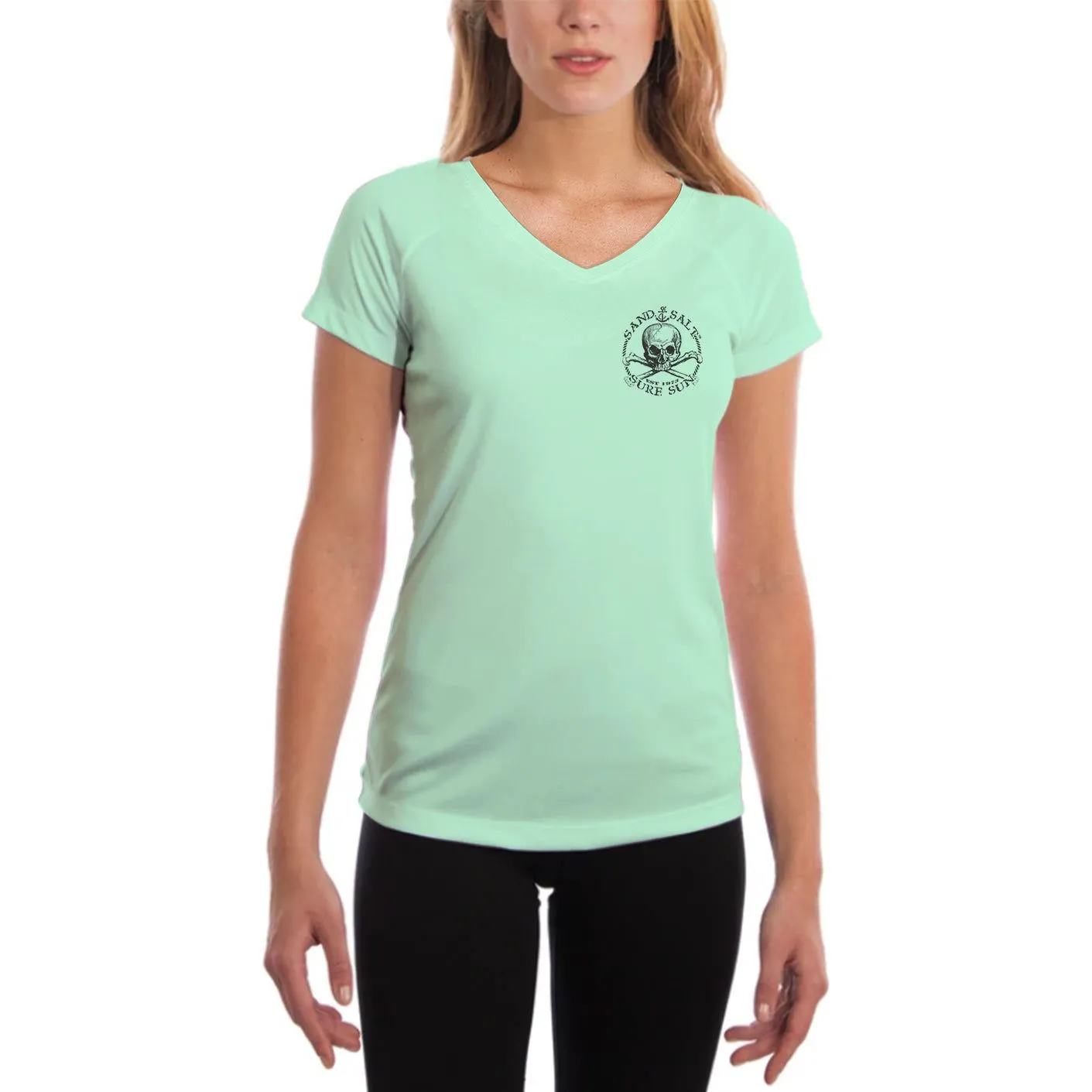 SAND.SALT.SURF.SUN. Surf Bus Women's UPF 50  UV Sun Protection Performance Short Sleeve T-Shirt