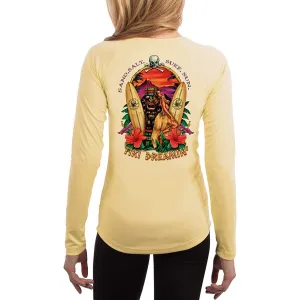 SAND.SALT.SURF.SUN. Tiki Women's UPF 50  UV Sun Protection Performance Long Sleeve T-Shirt