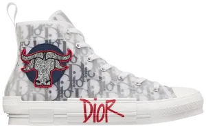 Shawn Stussy x Dior B23 High 'Ox Head Embroidery Patch' Sneakers for Men