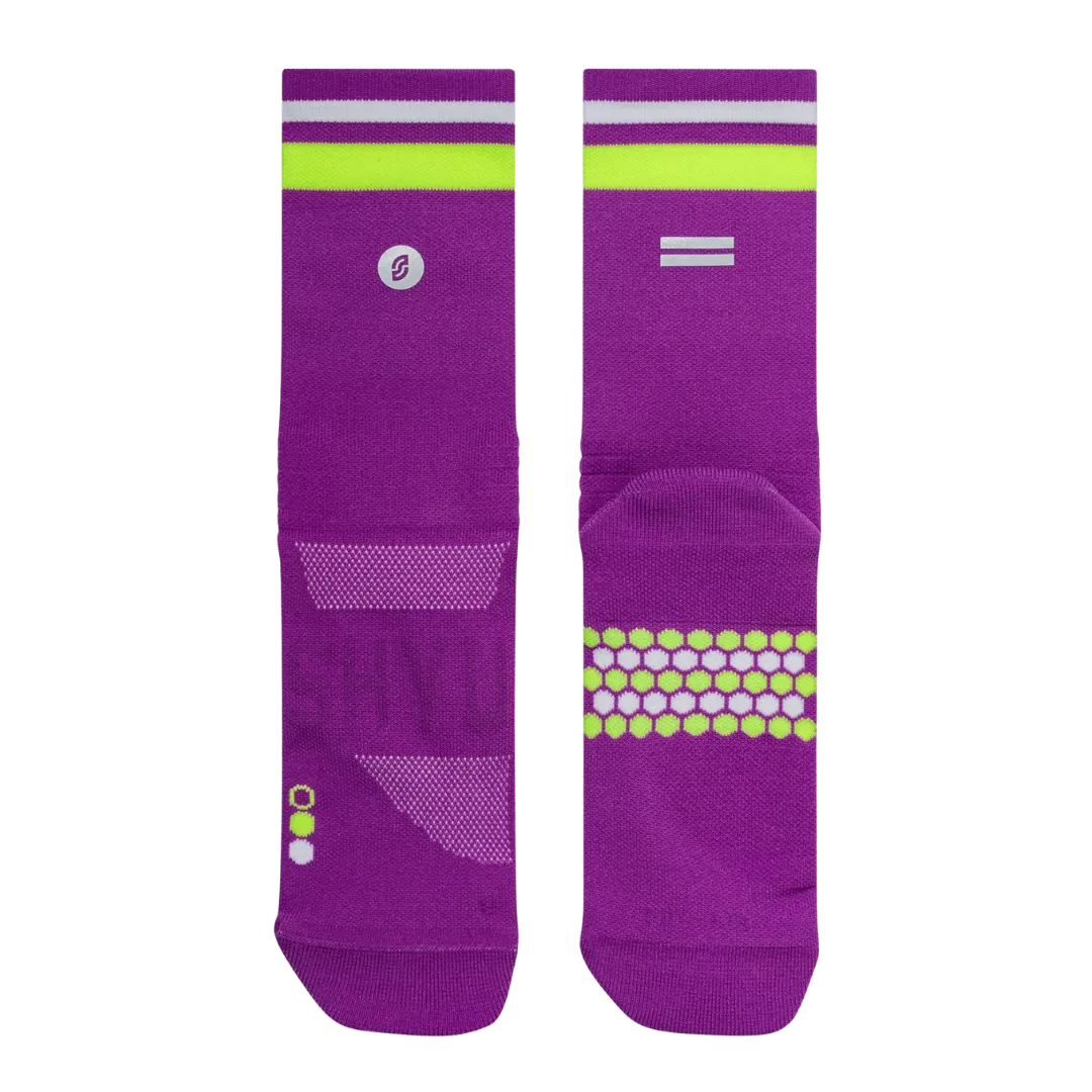 SHYU - Racing Socks - Purple/Neon/White