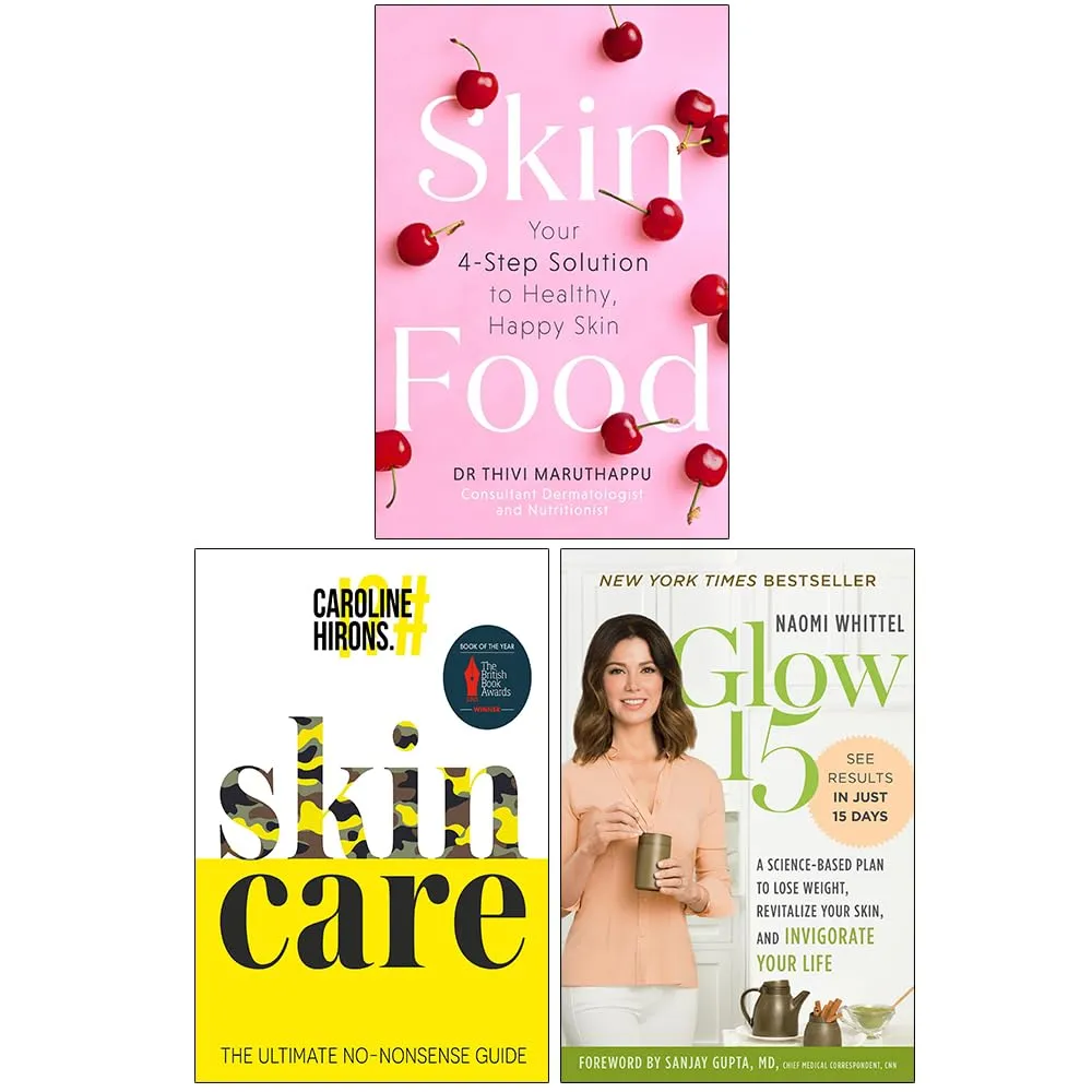 SkinFood, Skincare [Hardcover] & Glow15 3 Books Collection Set