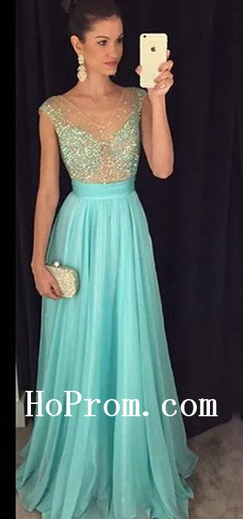 Sleeveless Prom Dresses,Chiffon Prom Dress,Beading Evening Dress